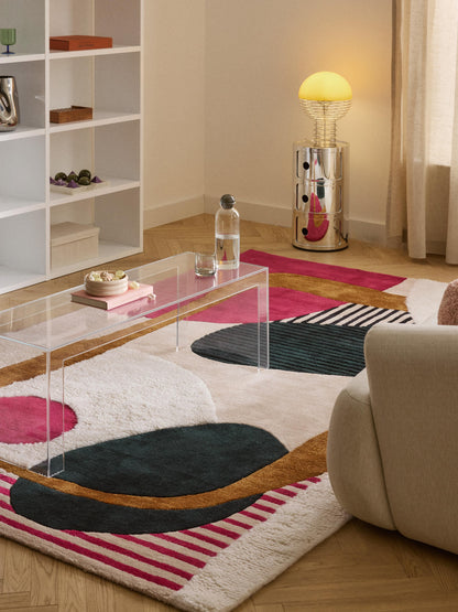 Roscar Hand-Tufted Wool Rug with High-Low Texture