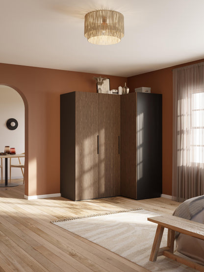Simoni Modular Corner Wardrobe, 165 cm Wide, in Various Sizes