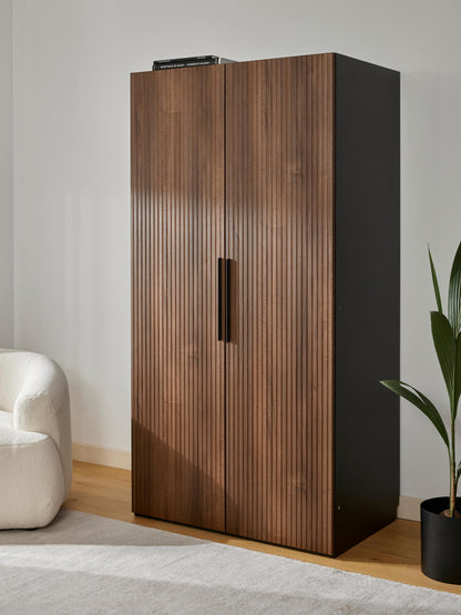 Simoni Modular Hinged-Door Wardrobe, 100 cm Wide, in Various Sizes