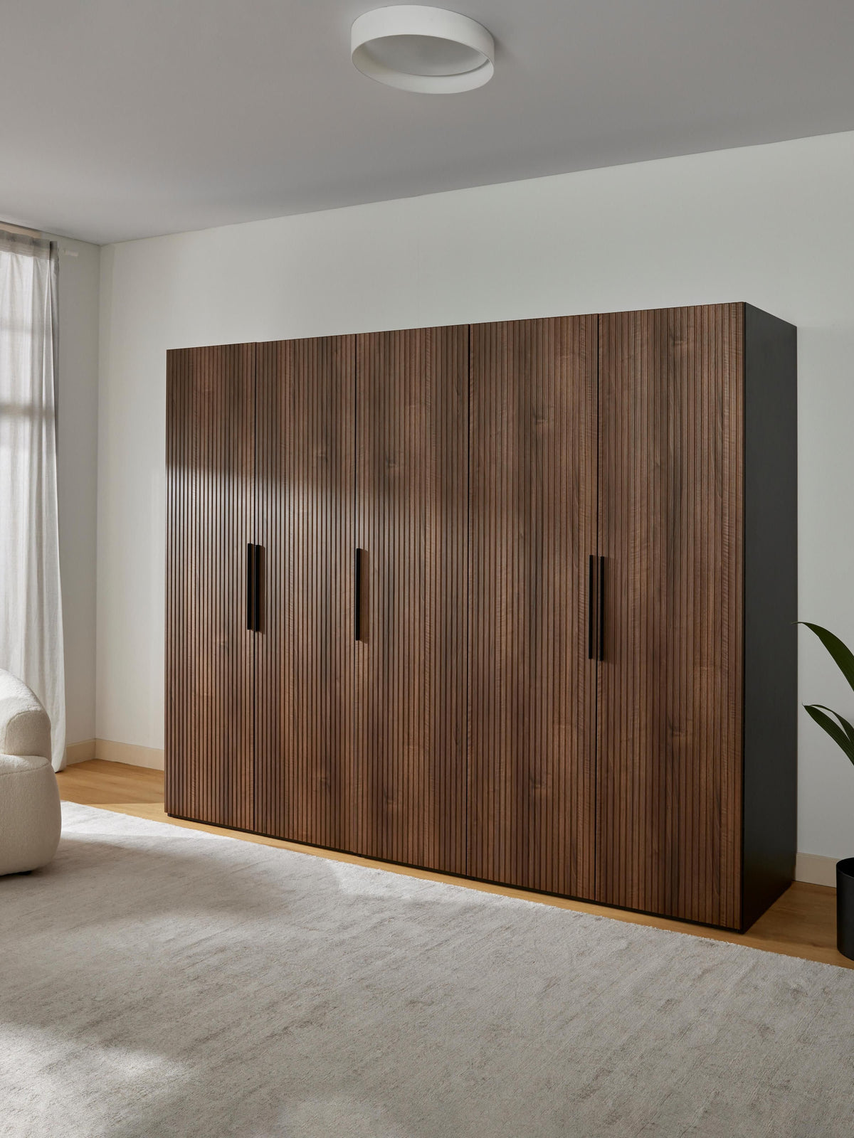 Simoni Modular Hinged-Door Wardrobe, 250 cm Wide, in Various Sizes