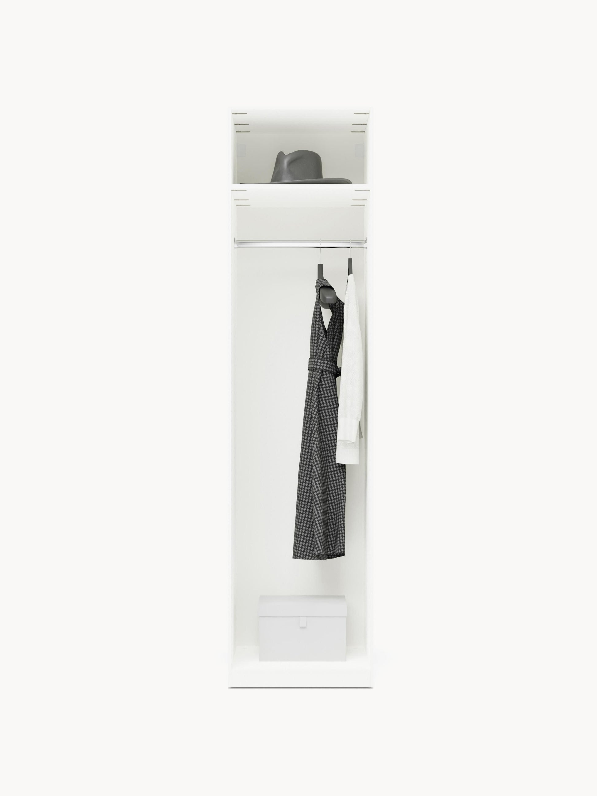 Simoni Modular Hinged-Door Wardrobe, 50 cm Wide, in Various Sizes