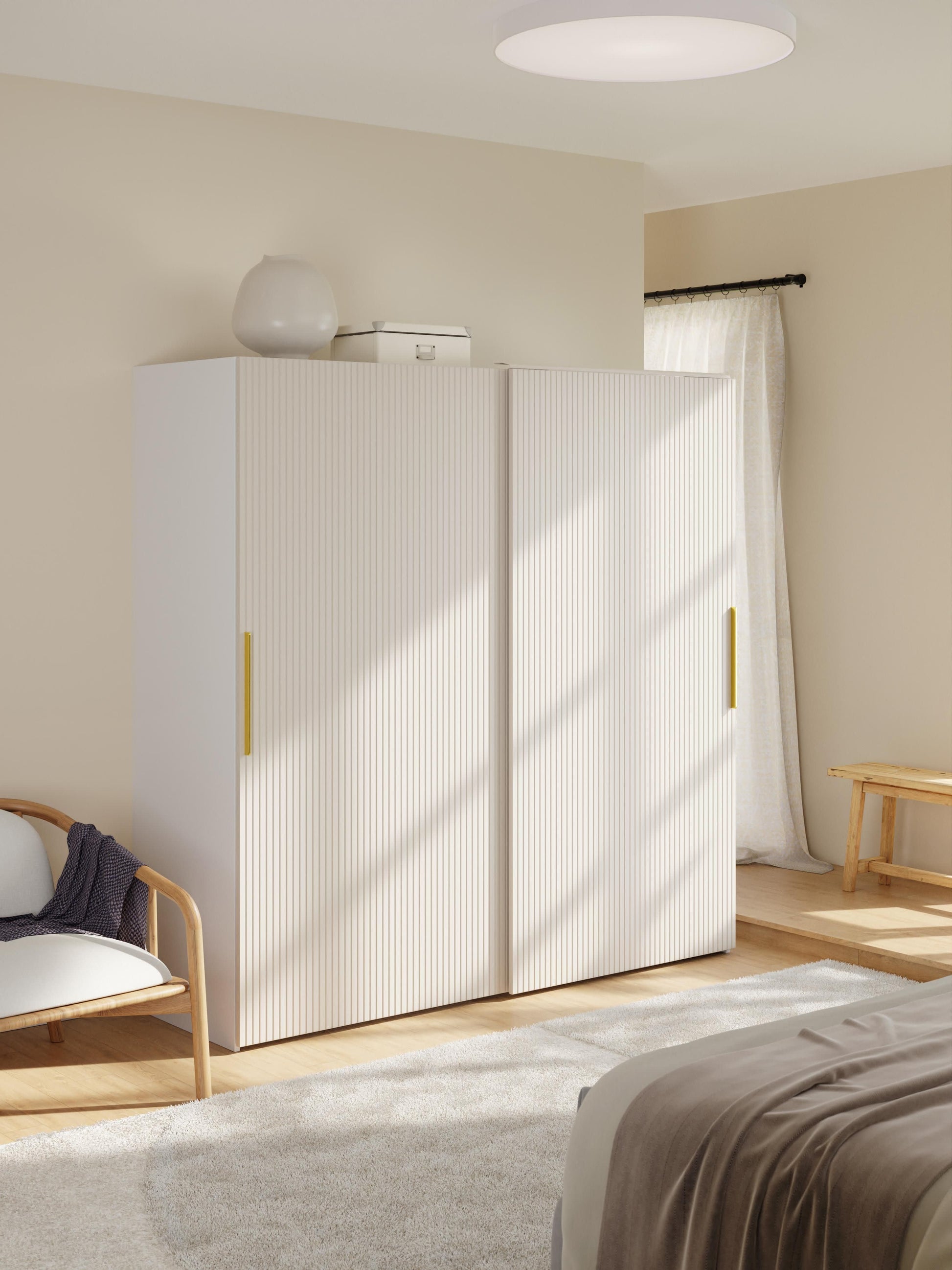 Simoni Modular Sliding-Door Wardrobe, 200 cm Wide, in Various Sizes