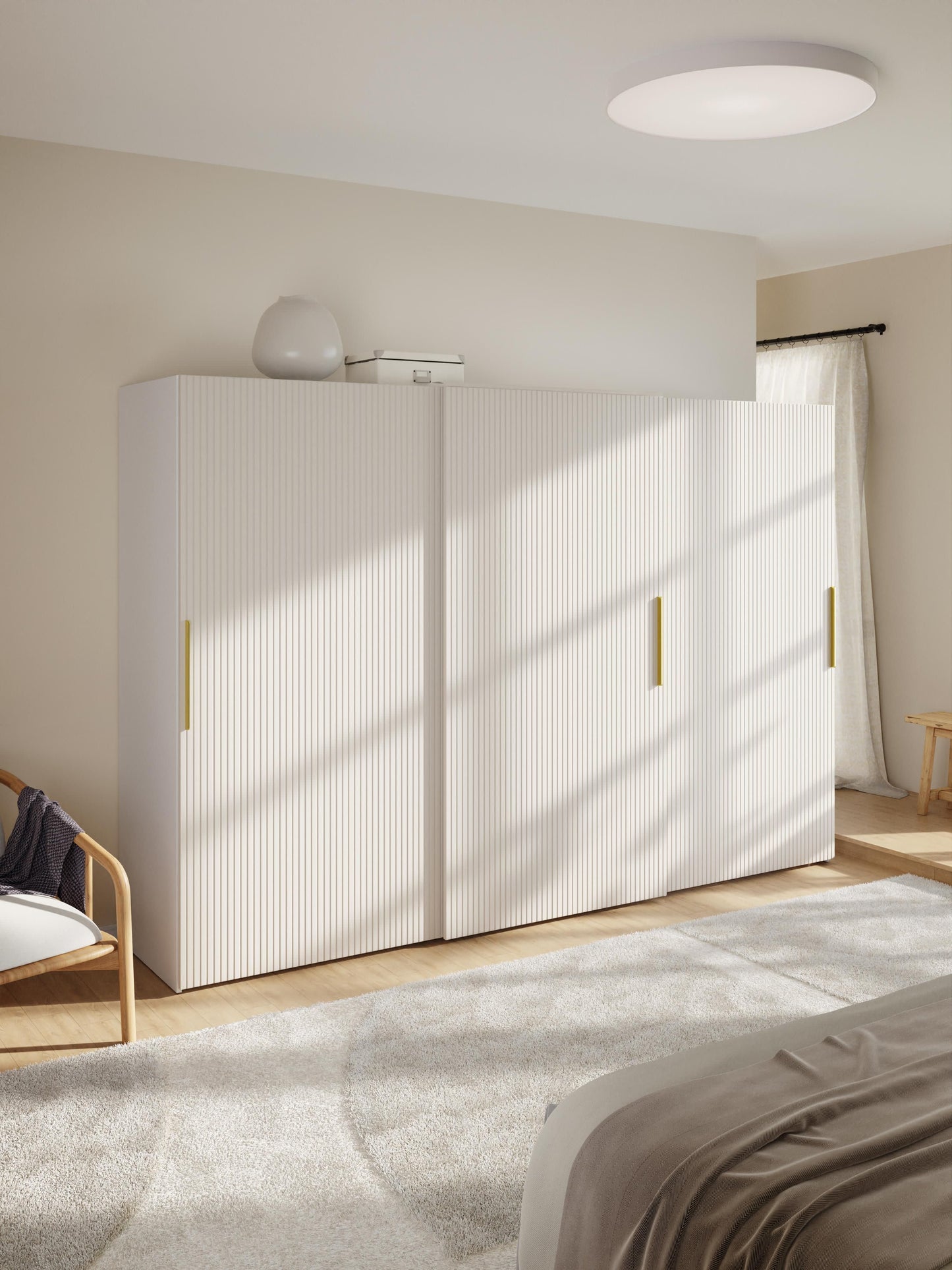 Simoni Modular Sliding-Door Wardrobe, 300 cm Wide, in Various Sizes