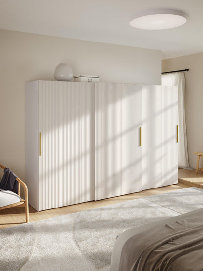 Simoni Modular Sliding-Door Wardrobe, 300 cm Wide, in Various Sizes
