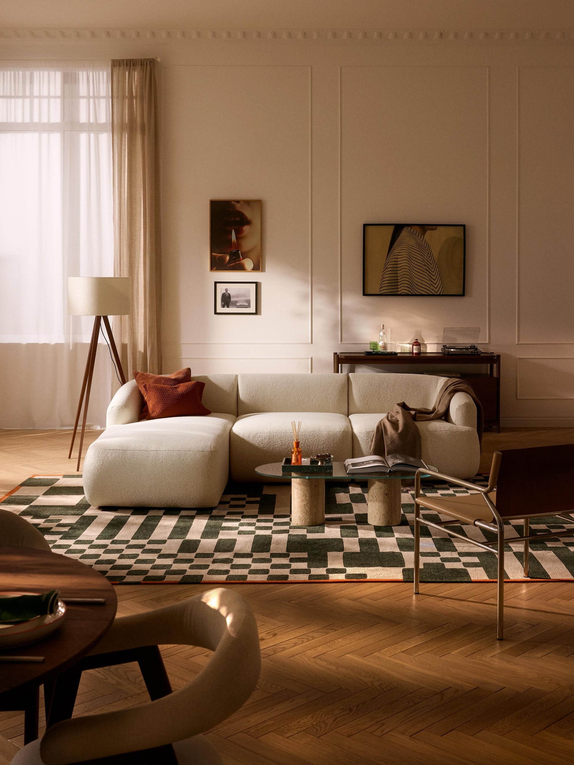 Sofira Bouclé Modular Corner Sofa (3-Seater)