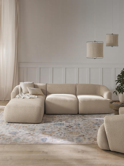 Sofira Bouclé Modular Corner Sofa (3-Seater)