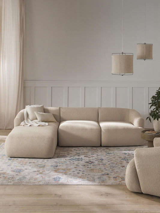 Sofira Bouclé Modular Corner Sofa (3-Seater)