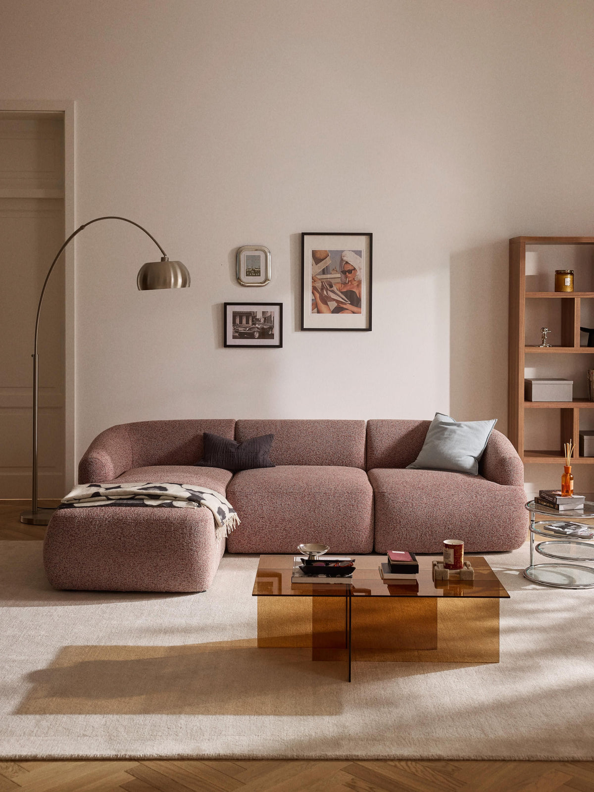 Sofira Bouclé Modular Corner Sofa (3-Seater)