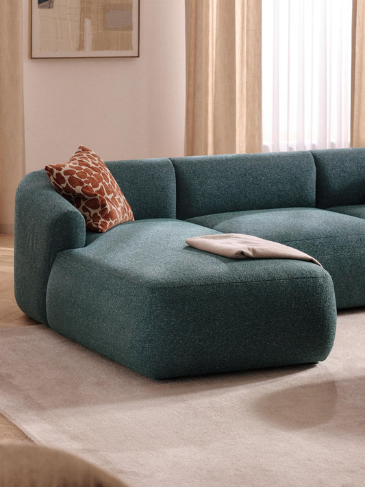 Sofira Chaise Corner Module in Bouclé