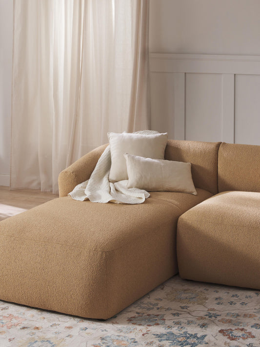 Sofira Chaise Corner Module in Bouclé