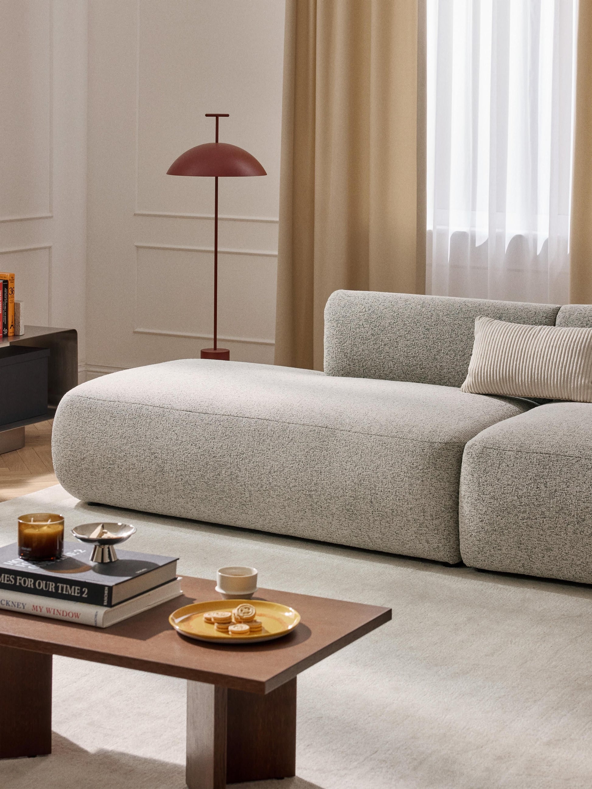 Sofira Chaise Module in Bouclé