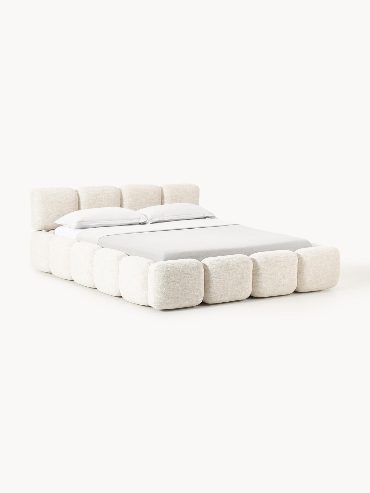 Taylen Upholstered Bed in Bouclé with Storage