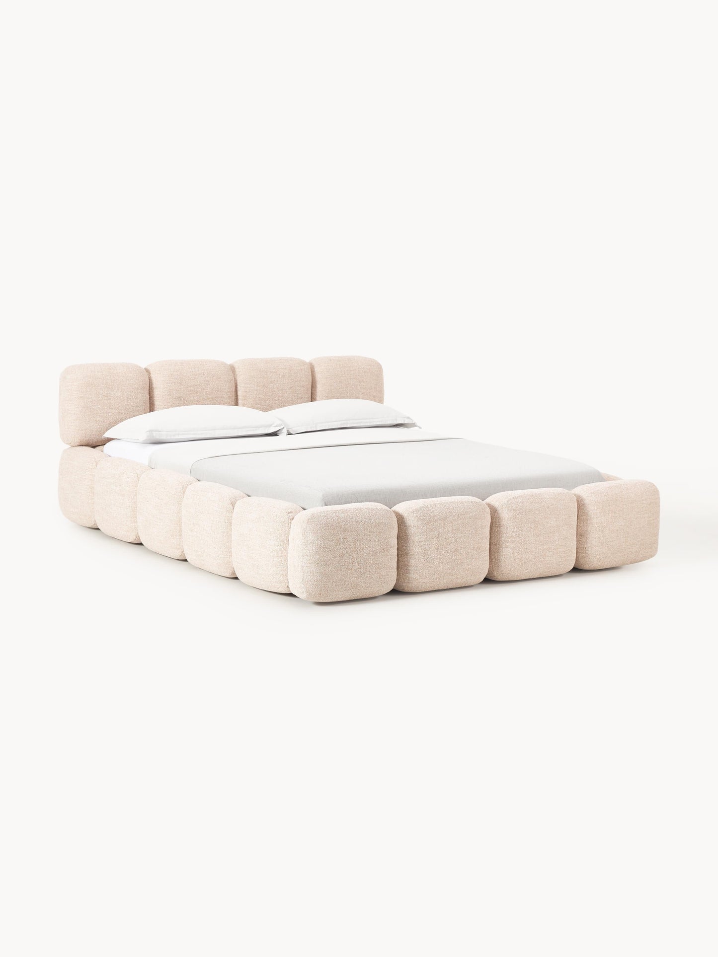 Taylen Upholstered Bed in Bouclé with Storage