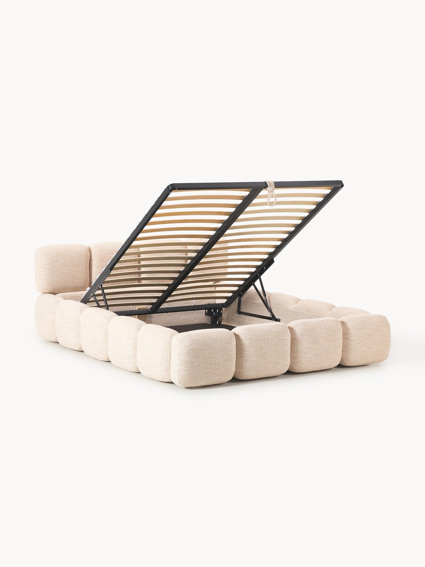 Taylen Upholstered Bed in Bouclé with Storage