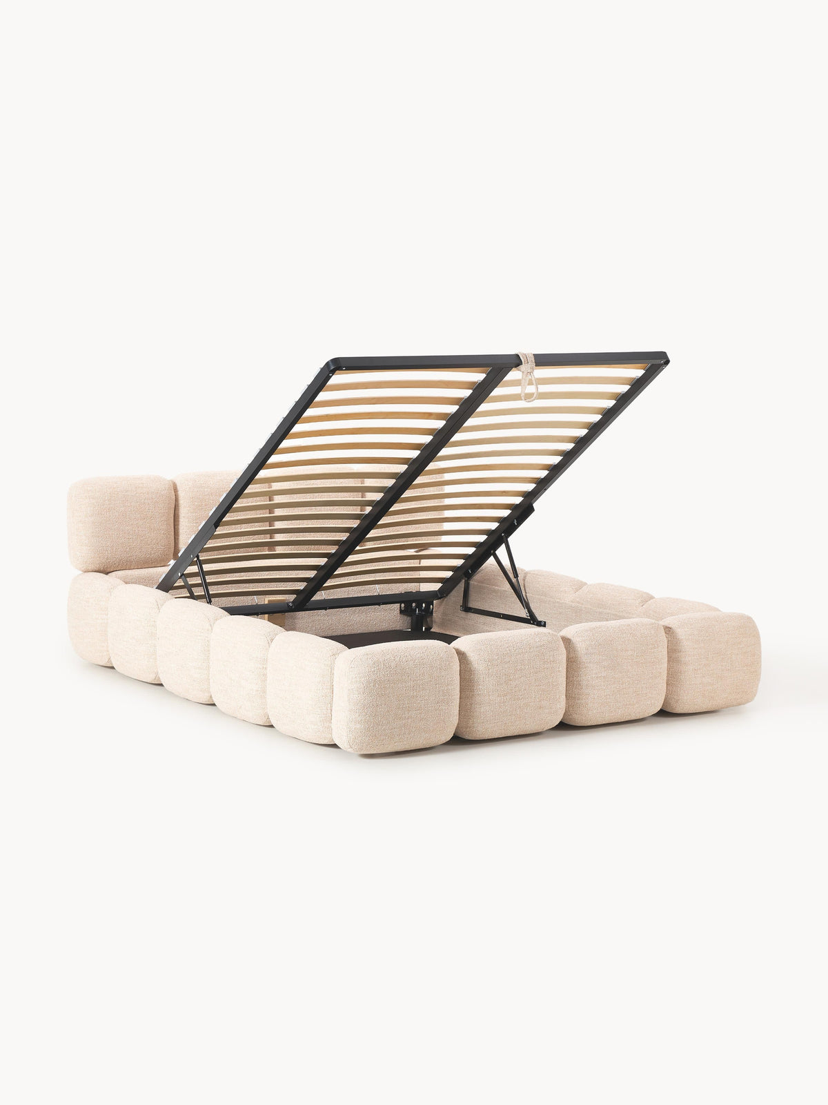 Taylen Upholstered Bed in Bouclé with Storage