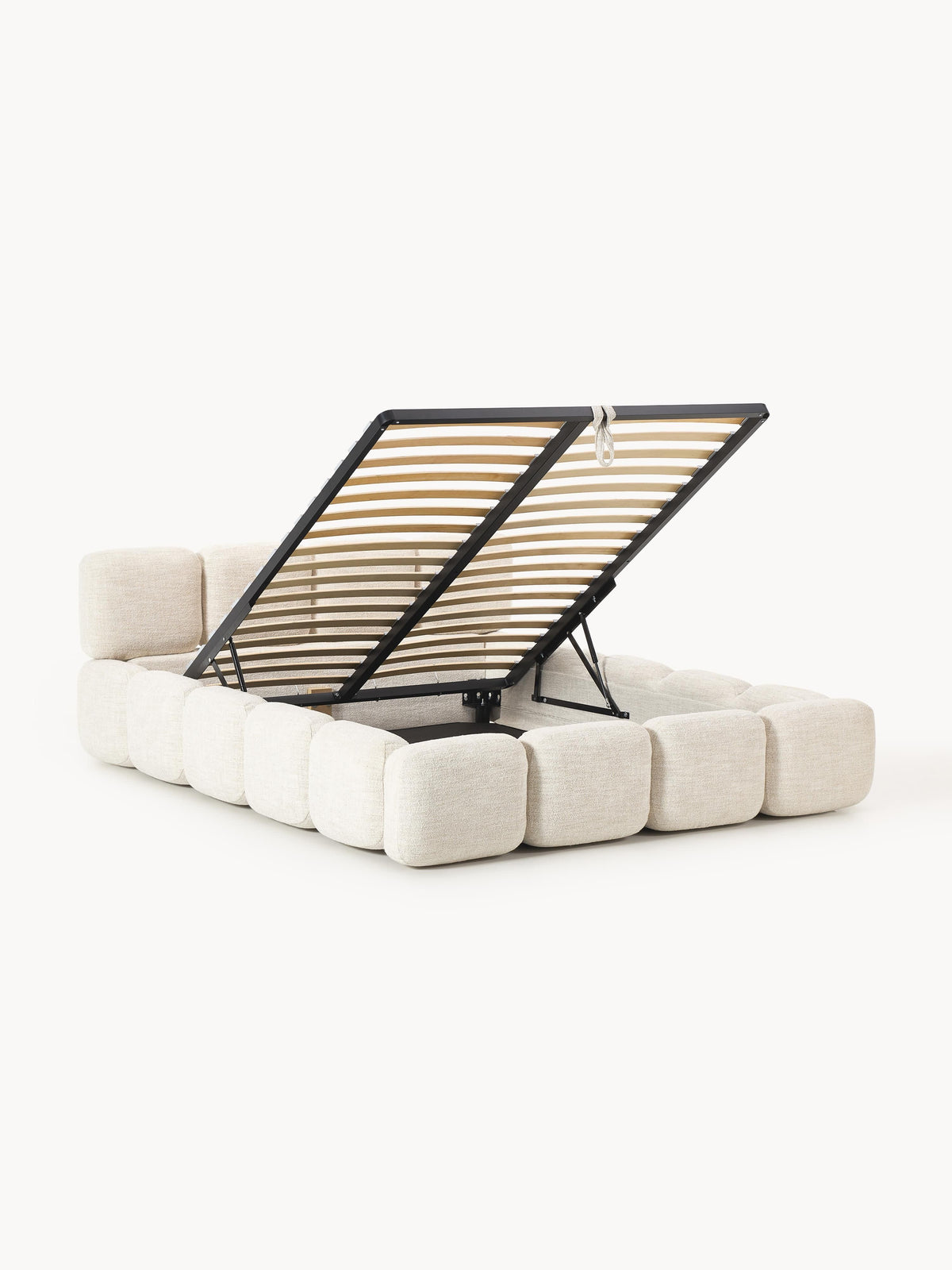Taylen Upholstered Bed in Bouclé with Storage
