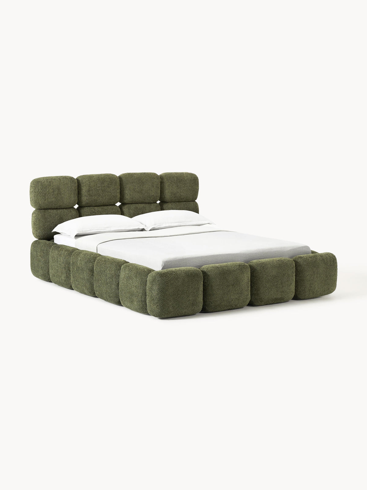 Taylen Upholstered Bed in Teddy Bouclé