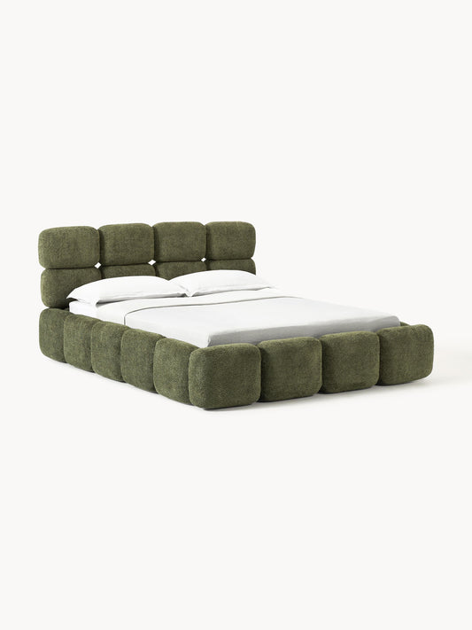 Taylen Upholstered Bed in Teddy Bouclé