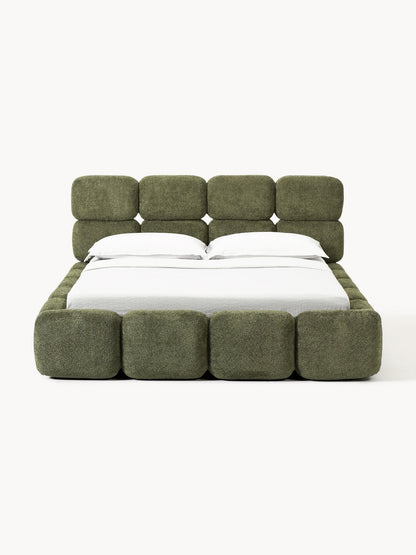 Taylen Upholstered Bed in Teddy Bouclé