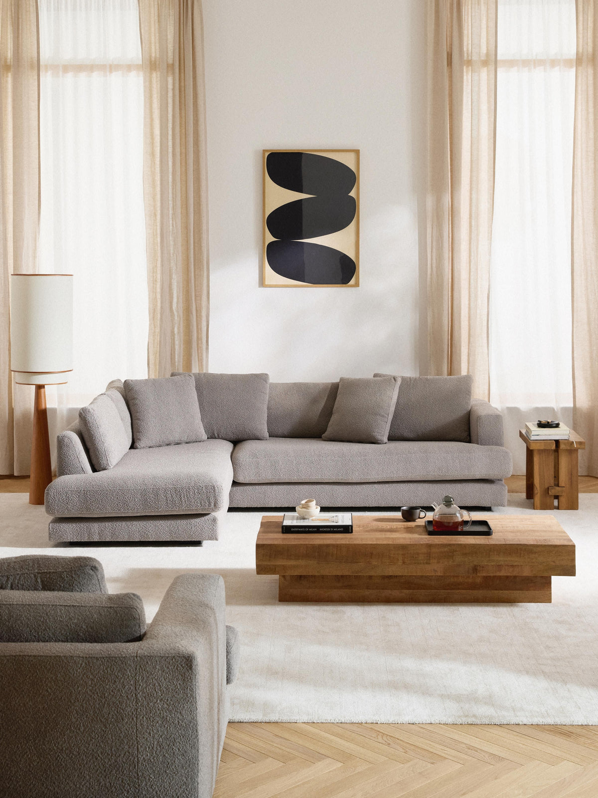 Tribeco Corner Sofa in Bouclé