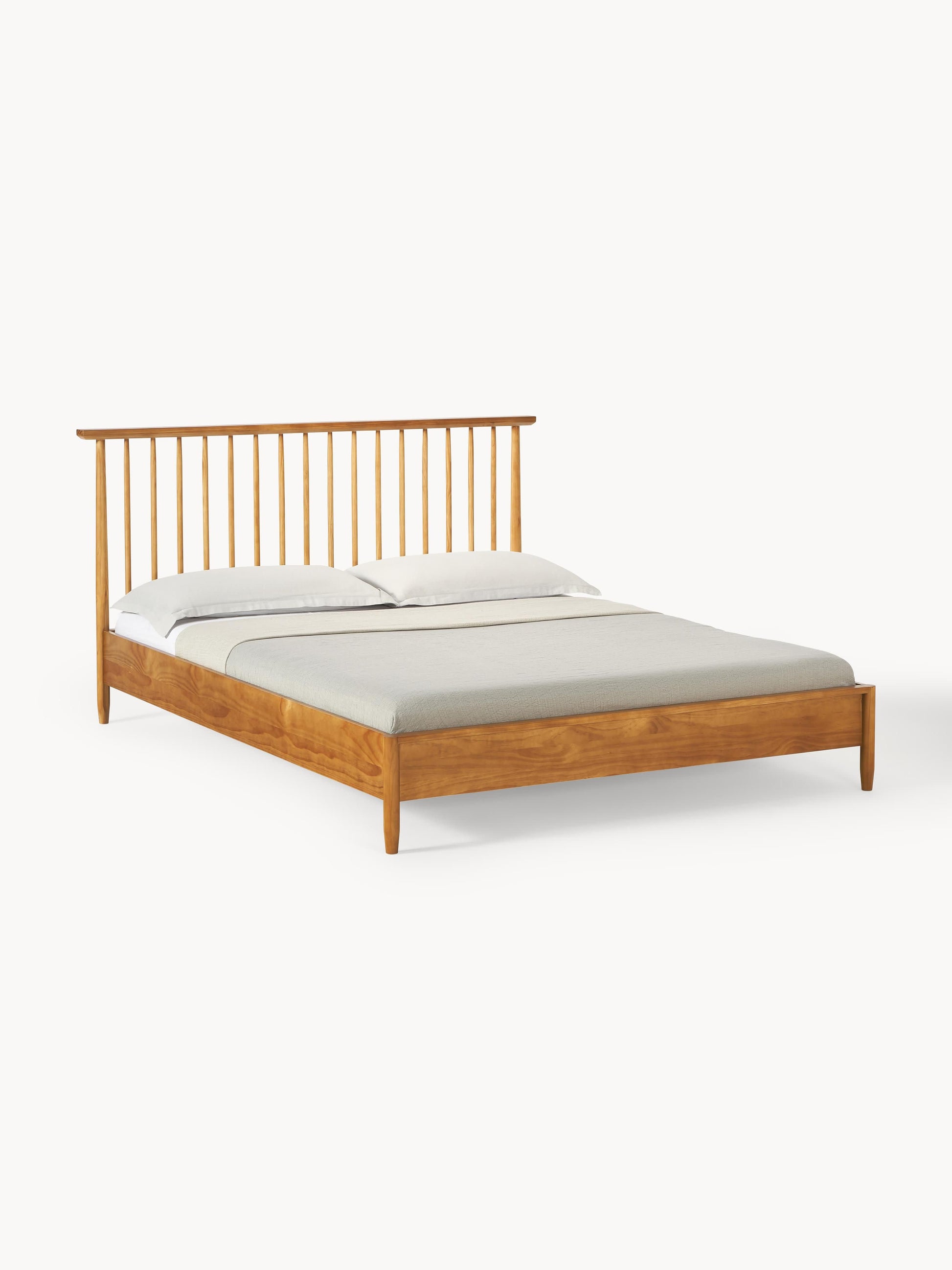 Windson Wooden Bed with Pine Headboard