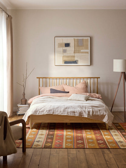 Windson Wooden Bed with Pine Headboard