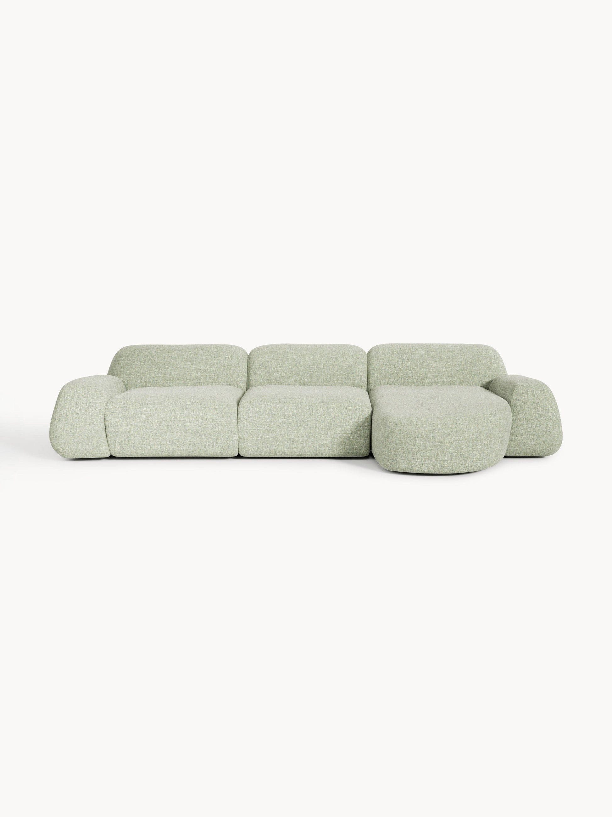 Wolka Bouclé Corner Sofa, Modular (4-Seater)