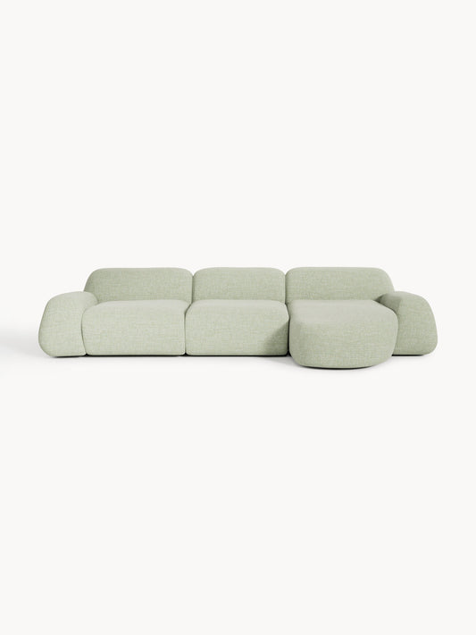 Wolka Bouclé Corner Sofa, Modular (4-Seater)