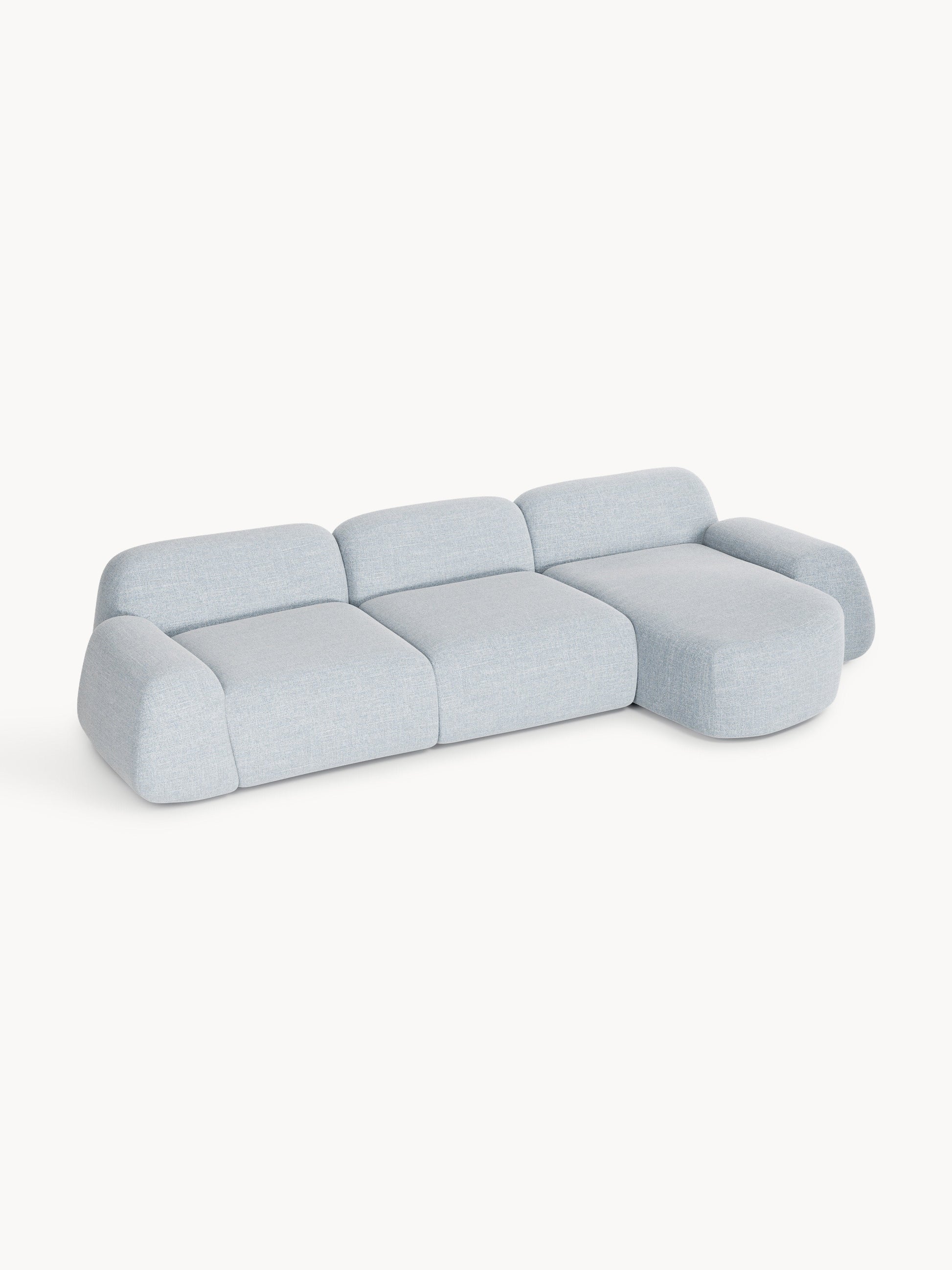 Wolka Bouclé Corner Sofa, Modular (4-Seater)