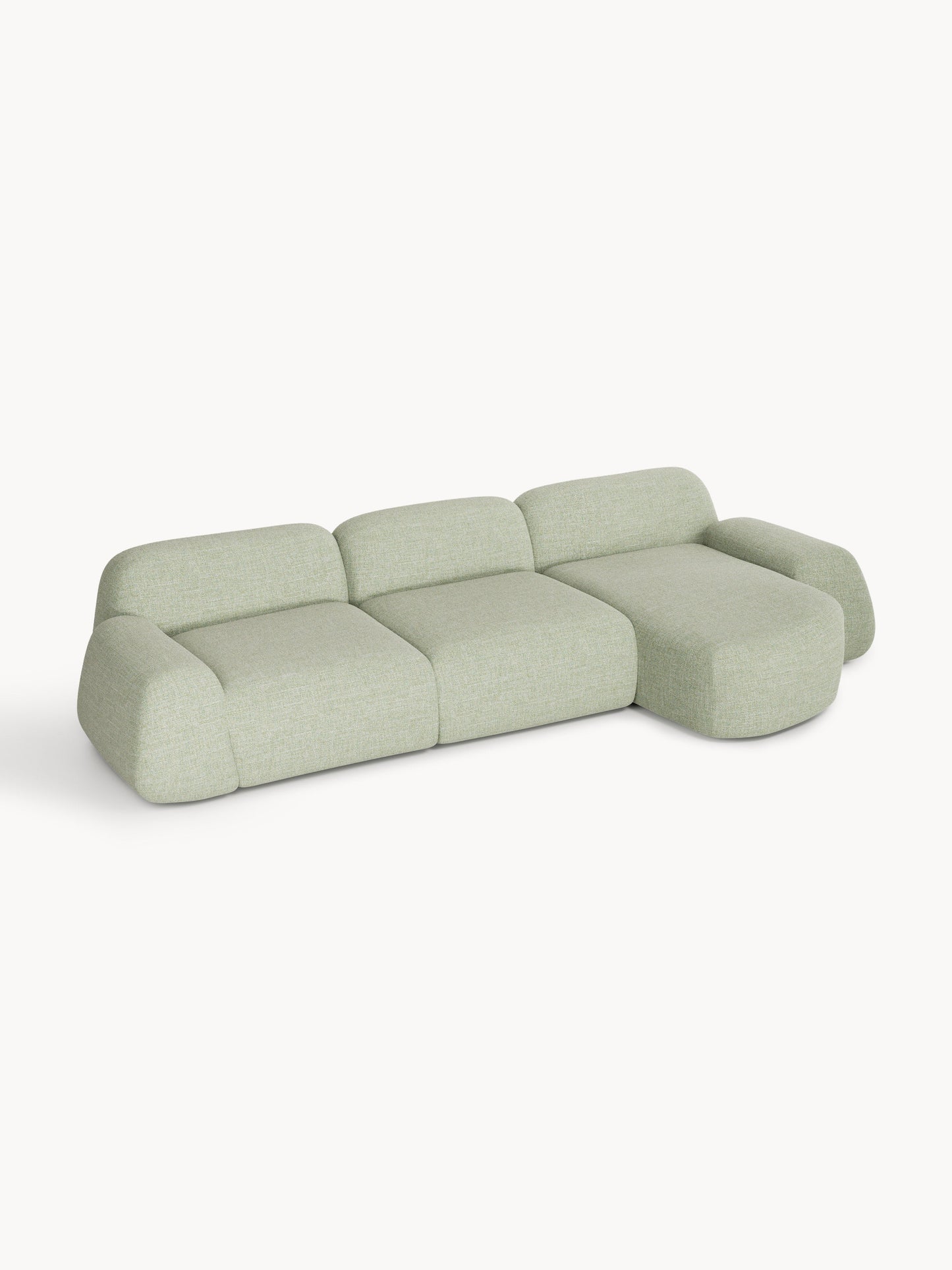 Wolka Bouclé Corner Sofa, Modular (4-Seater)