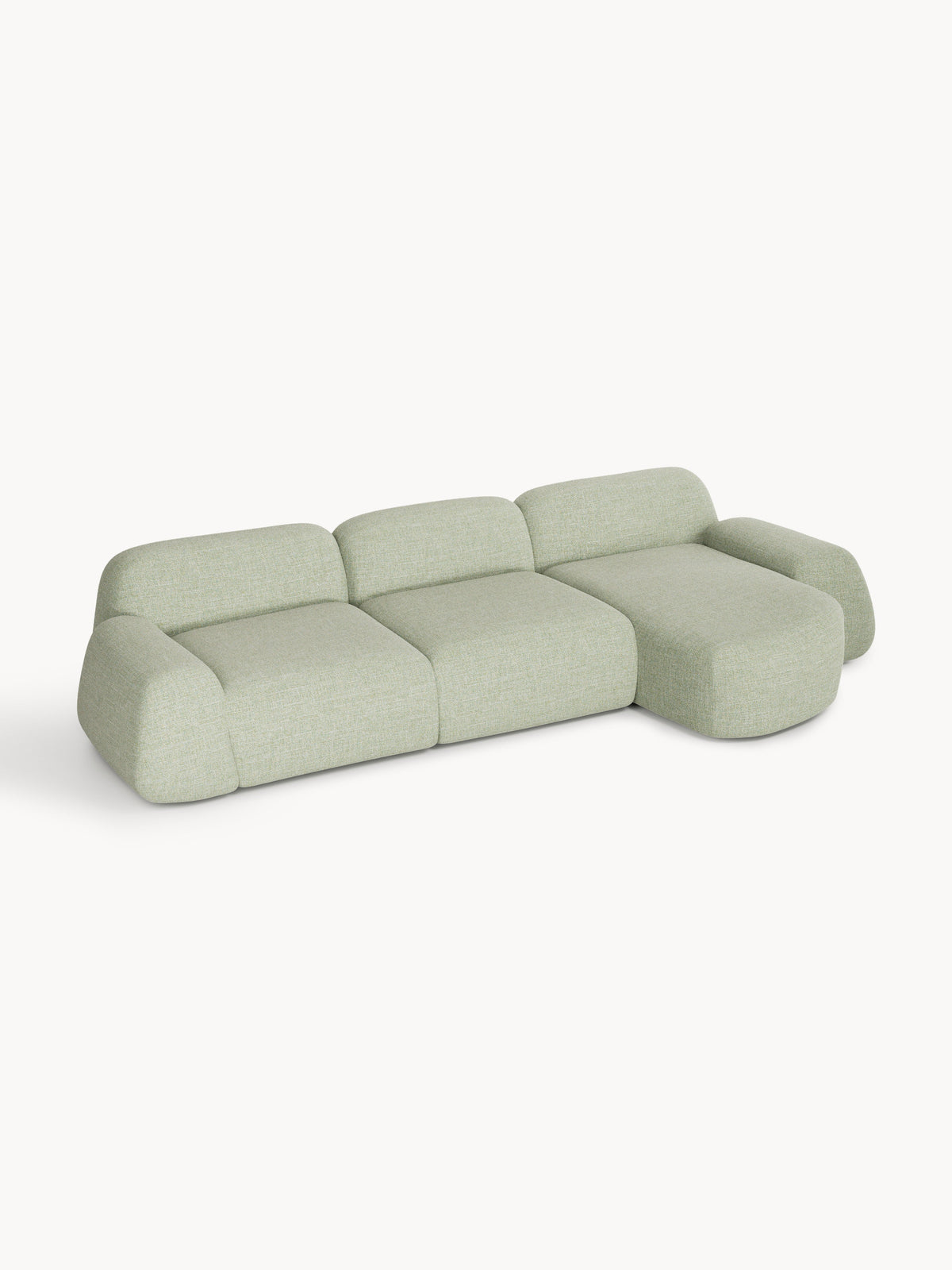 Wolka Bouclé Corner Sofa, Modular (4-Seater)