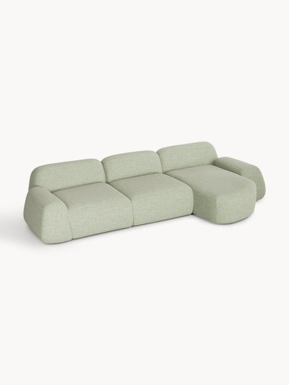 Wolka Bouclé Corner Sofa, Modular (4-Seater)