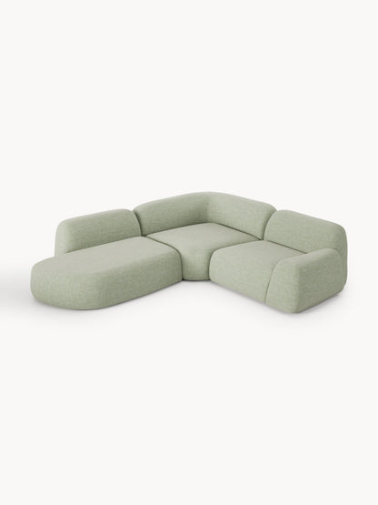 Wolka Bouclé Modular Corner Sofa (4-Seater) with Chaise Longue