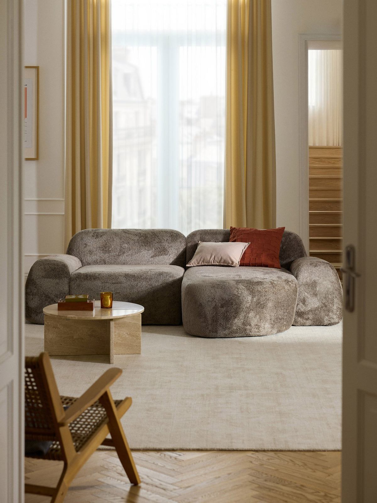 Wolka Chaise in Teddy Bouclé
