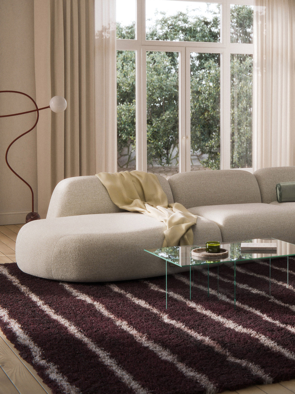 Wolka Chaise Module in Bouclé