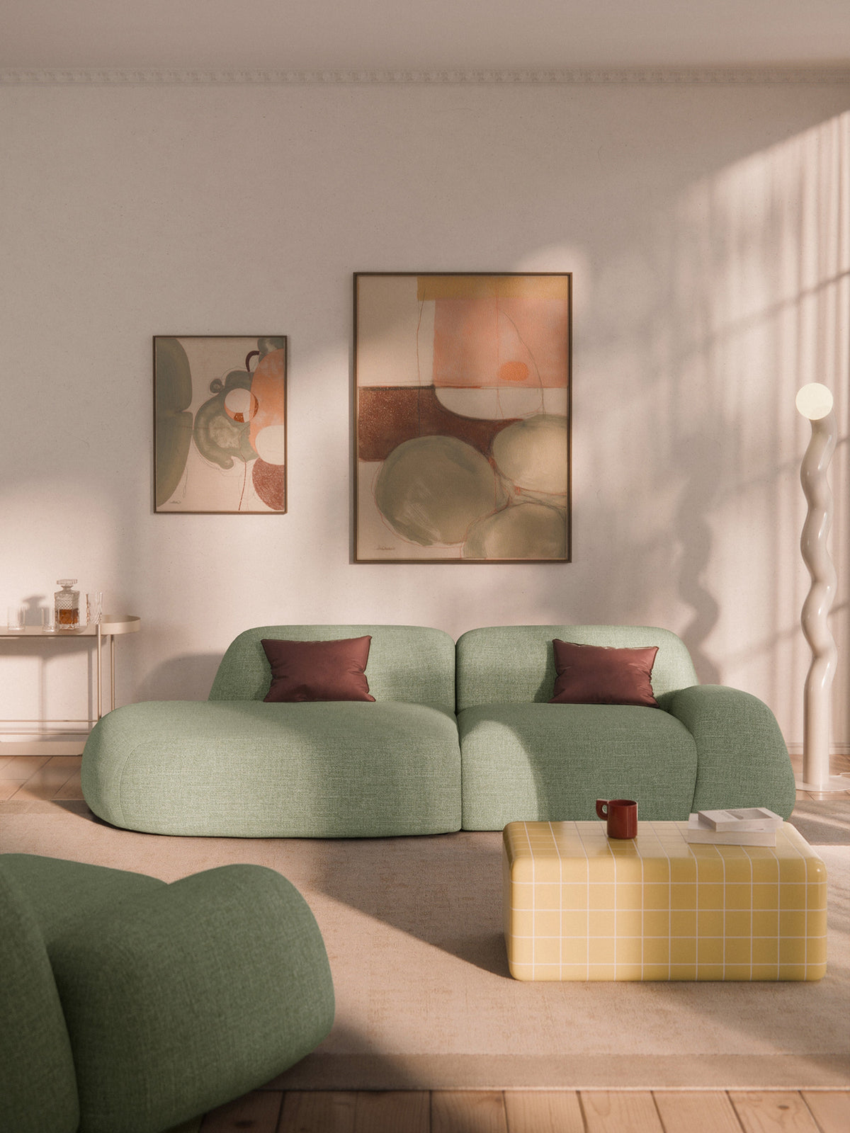 Wolka Modular Chaise in Bouclé (3-Seater)