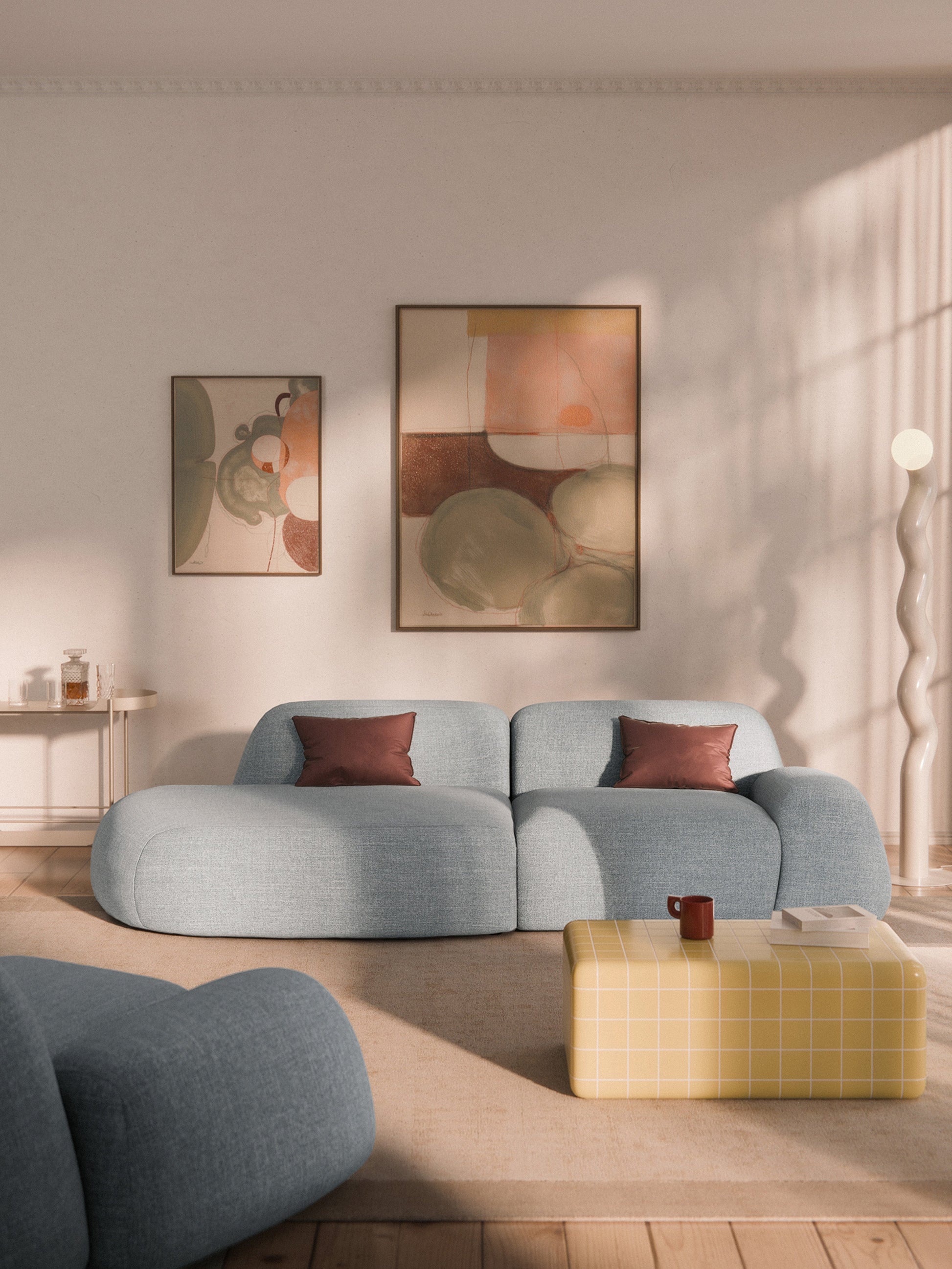 Wolka Modular Chaise in Bouclé (3-Seater)