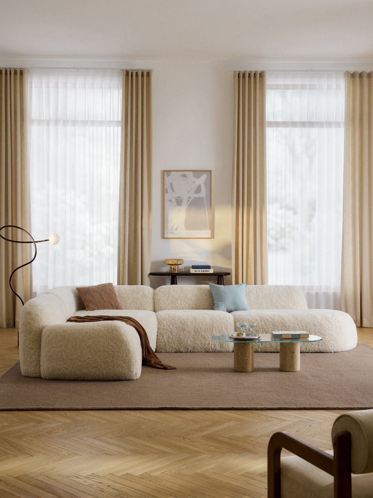 Wolka Modular Teddy XL Corner Sofa with Chaise Longue