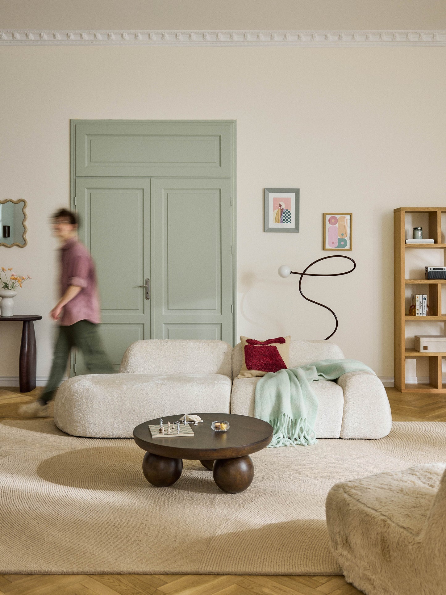 Wolka Teddy Bouclé Modular Chaise (3-Seater)