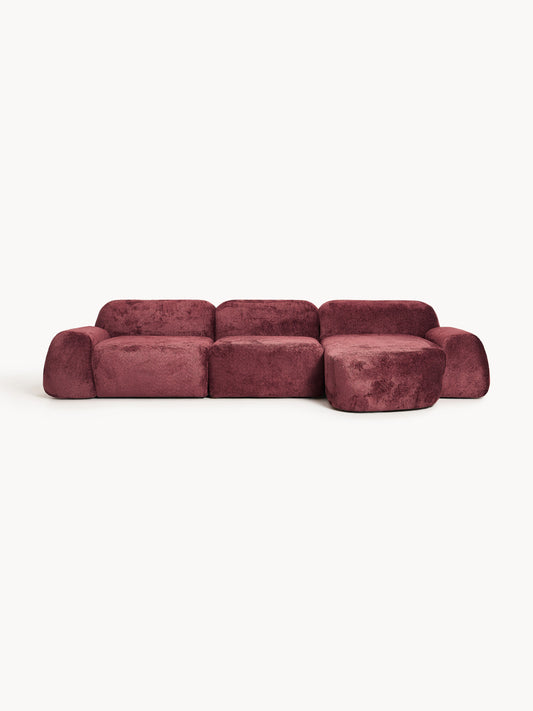 Wolka Teddy Bouclé Modular Corner Sofa (4-Seater)