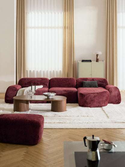 Wolka Teddy Bouclé Modular Corner Sofa (4-Seater)