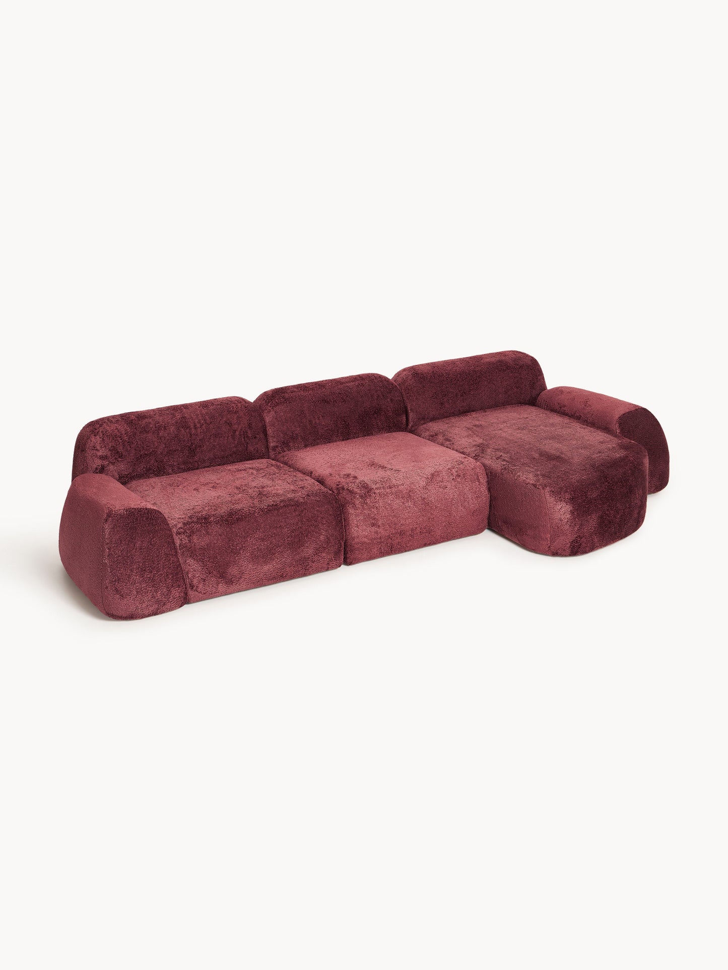 Wolka Teddy Bouclé Modular Corner Sofa (4-Seater)