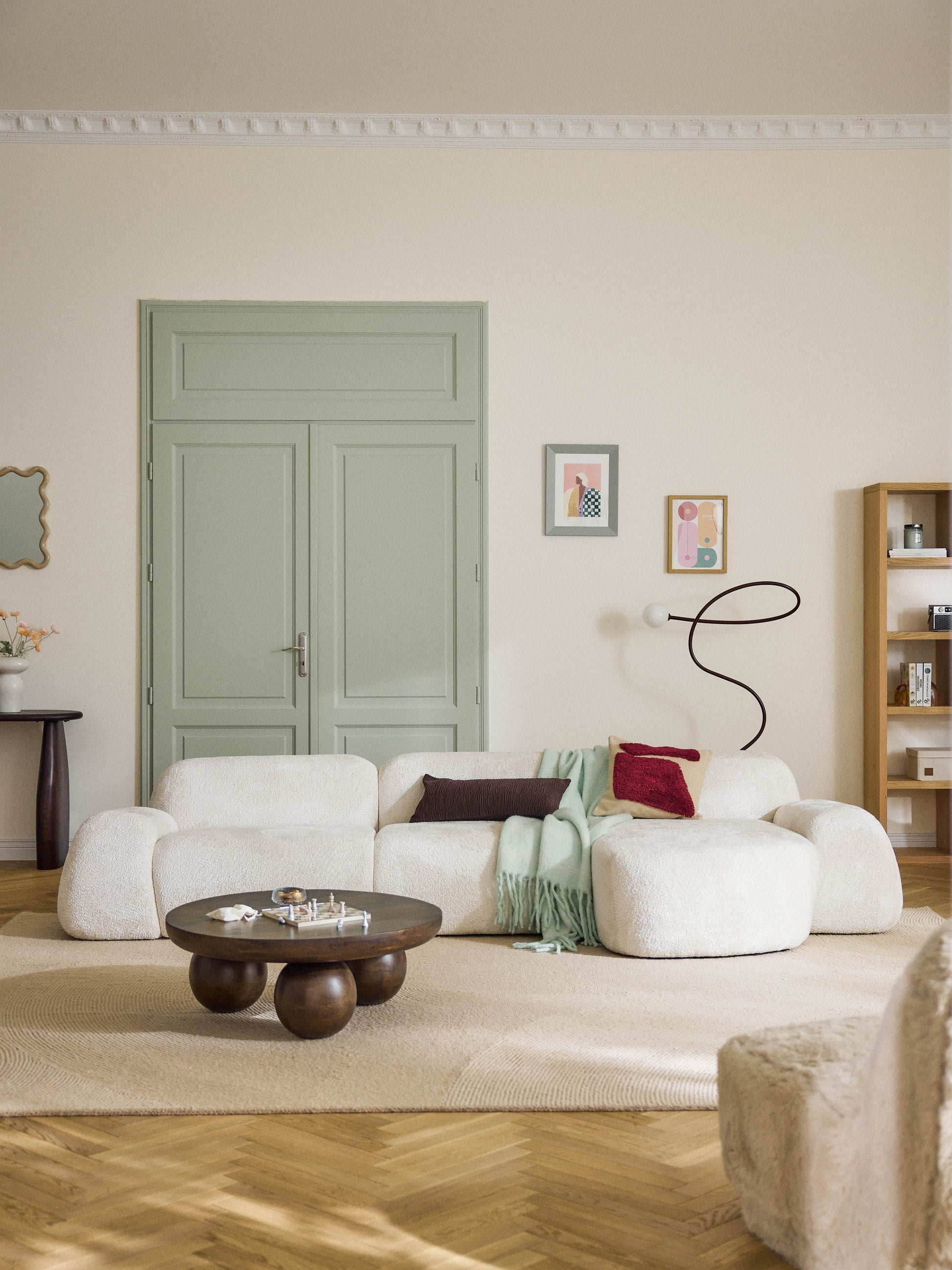 Wolka Teddy Bouclé Modular Corner Sofa (4-Seater)