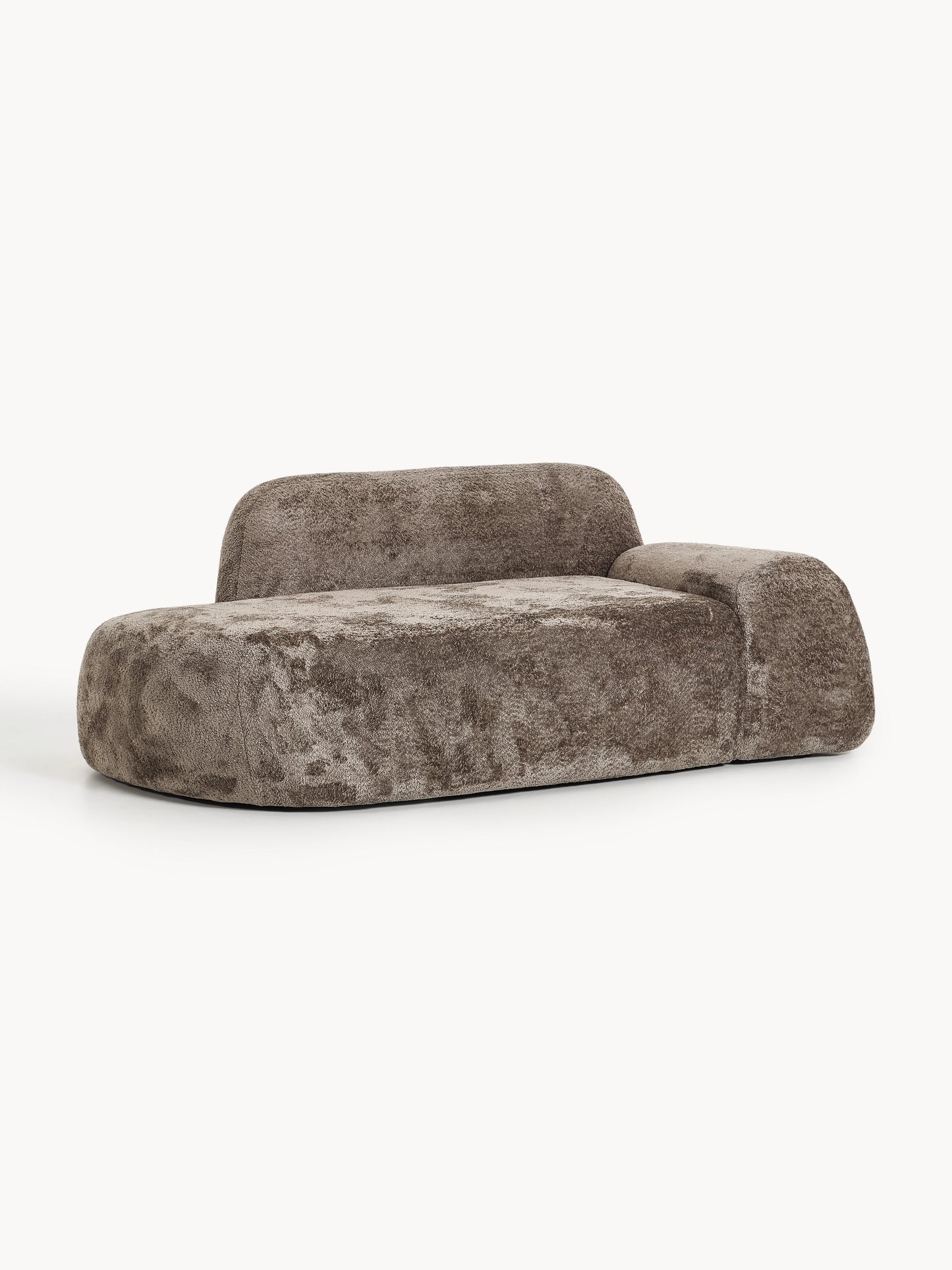 Wolka Teddy Bouclé Sofa with Chaise Longue (2-Seater)