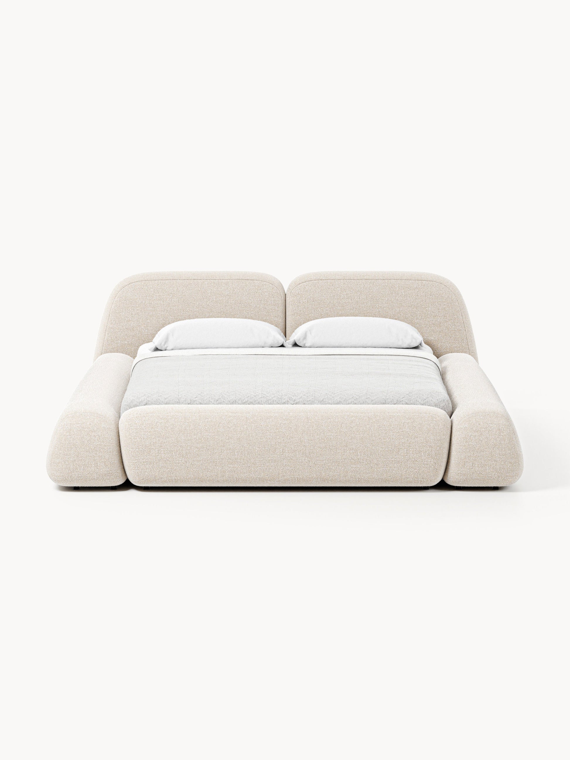 Wolka Upholstered Bed in Bouclé